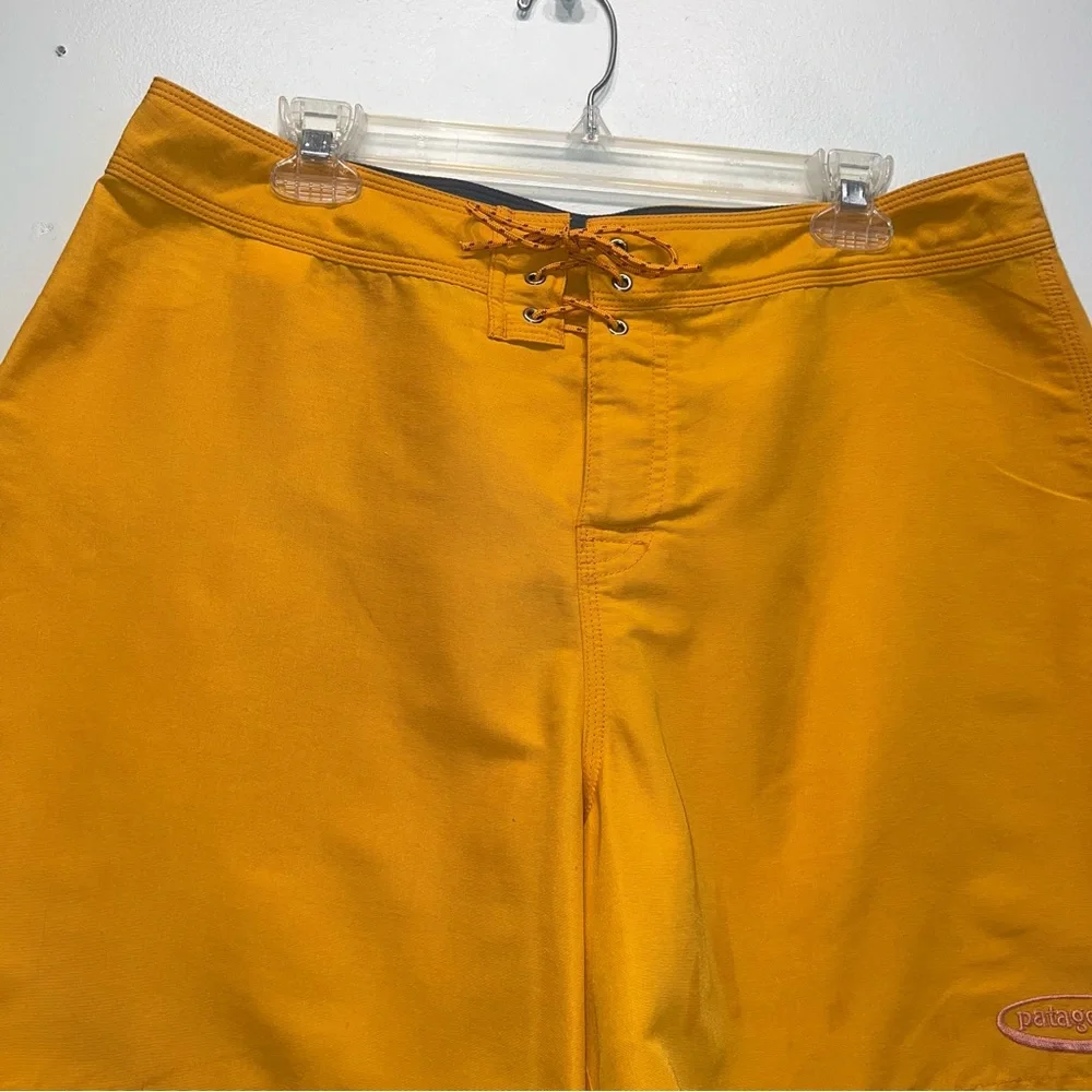 Rare Patagonia Vintage Yellow Orange Board Shorts Swim Trunks Board Short Sz 35